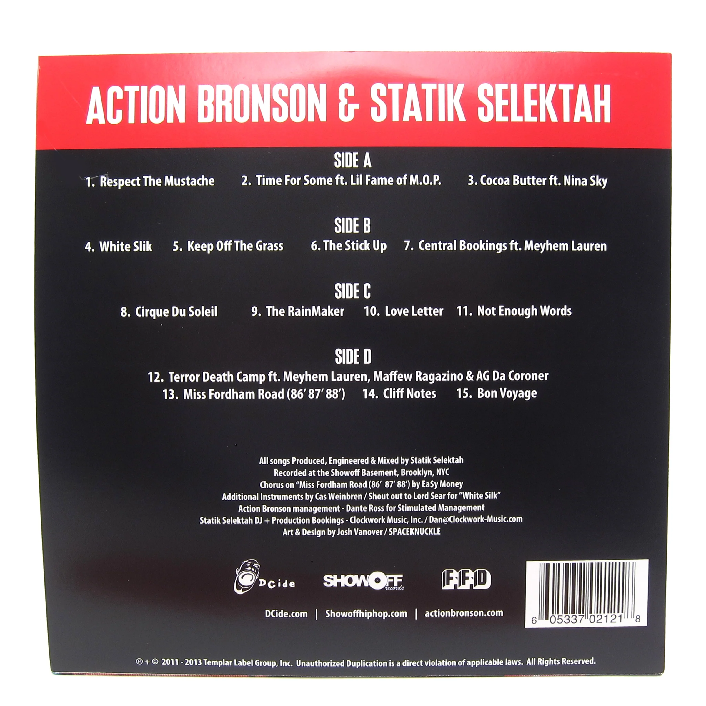 Action Bronson & Statik Selektah: Well Done (Red Colored Vinyl) Vinyl 2LP - Image 3