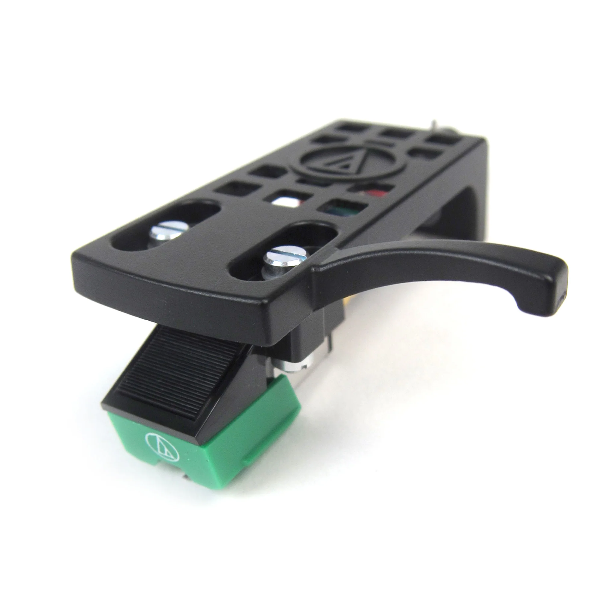 Audio-Technica: AT95E Cartridge Mounted on AT-HS10BK Headshell