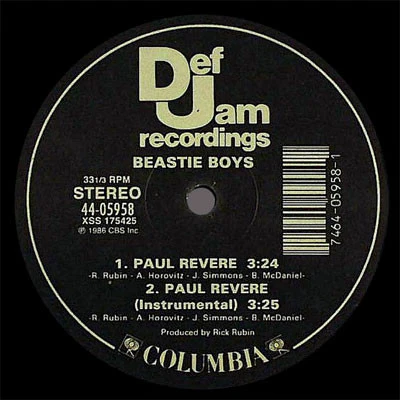 Beastie Boys: Paul Revere / It's The New Style 12"