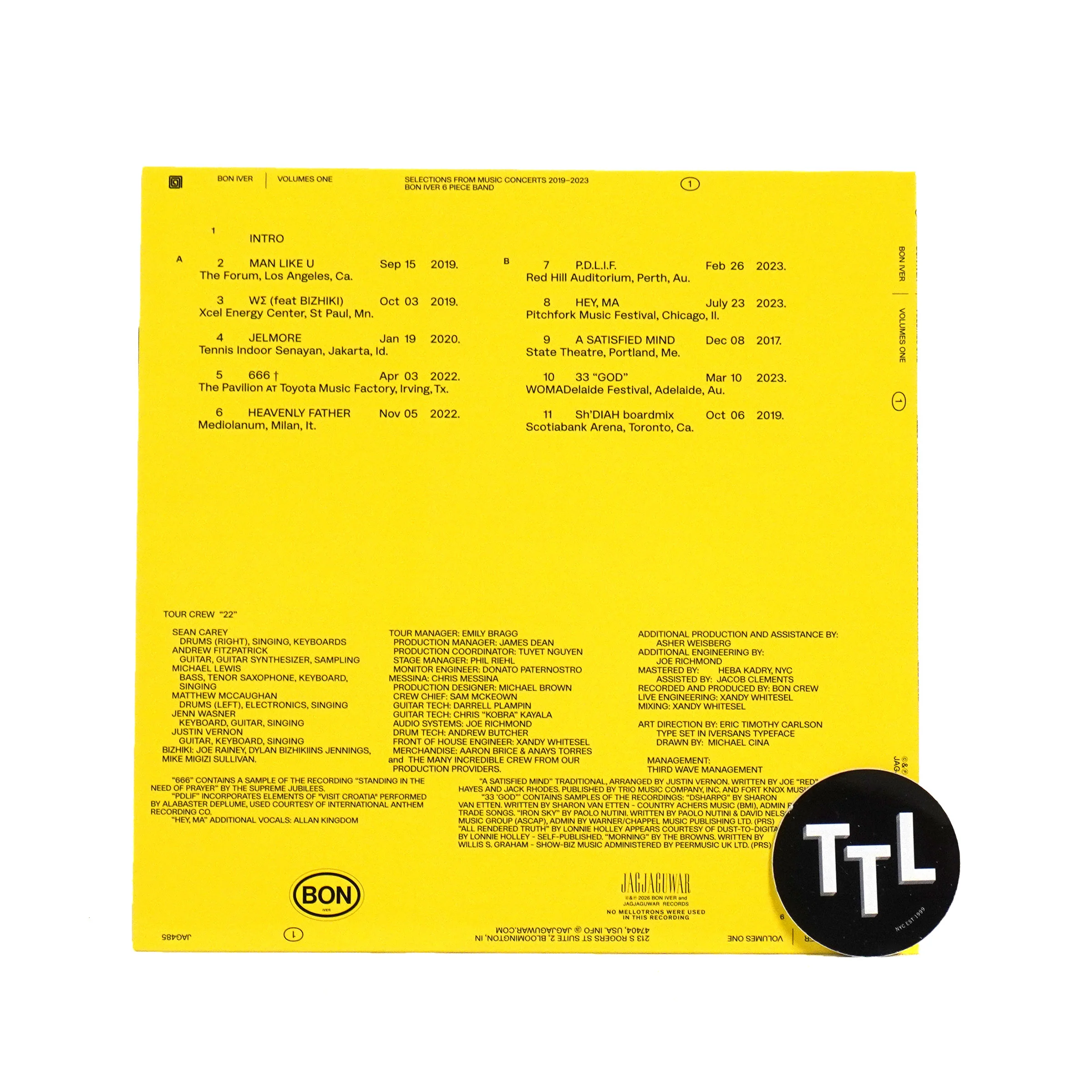 Bon Iver: Volumes One - Selections From Music Concerts 2019-2023 Bon Iver 6 Piece Band Vinyl LP - Image 3
