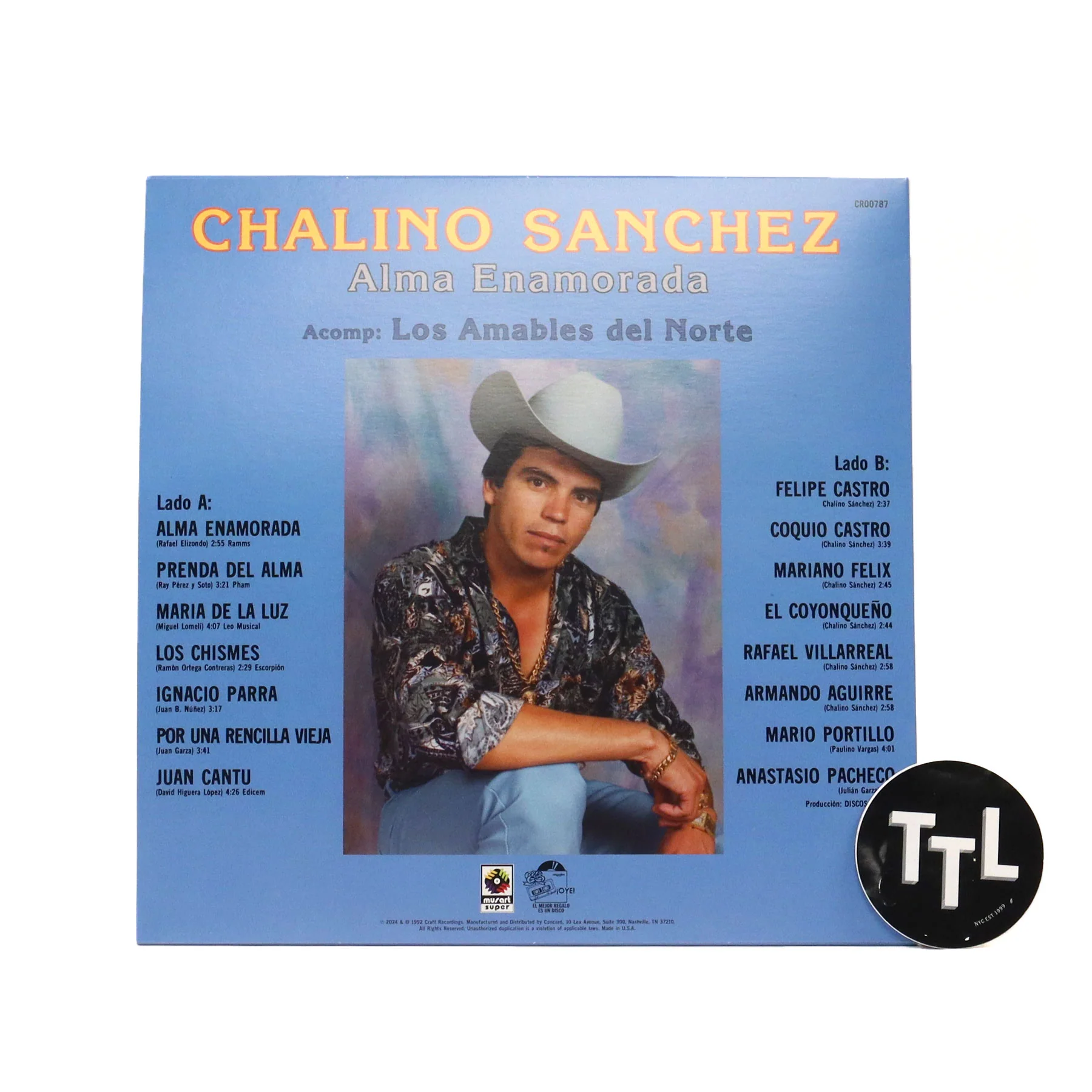 Chalino Sanchez: Alma Enamorada Vinyl LP - Image 2