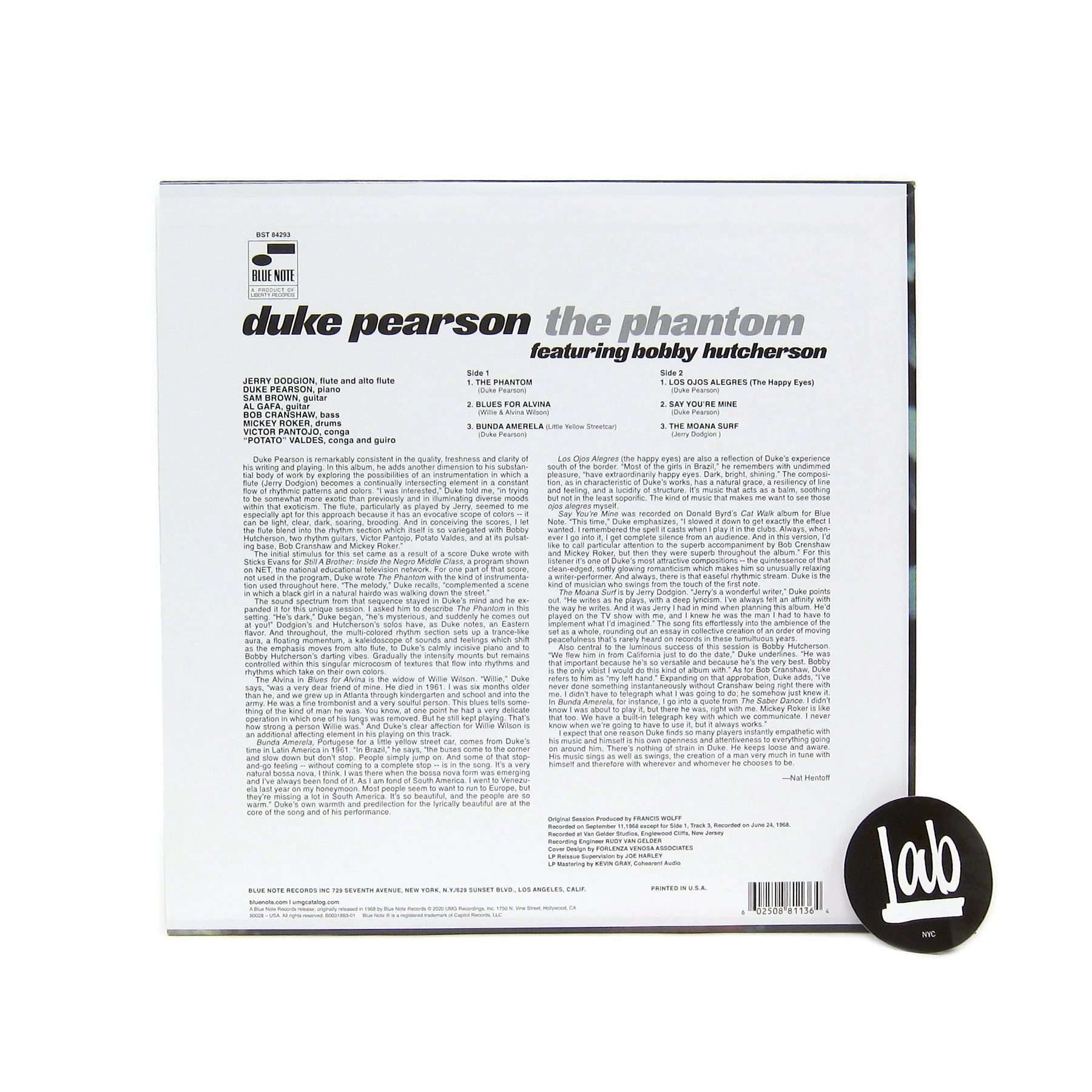 Duke Pearson: The Phantom (Tone Poet 180g) Vinyl LP - Image 2