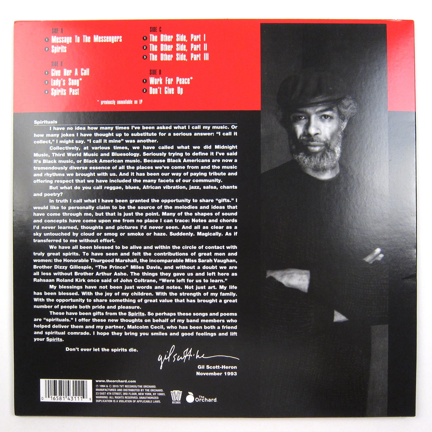 Gil Scott-Heron: Spirits (Colored Vinyl) Vinyl 2LP - Image 3