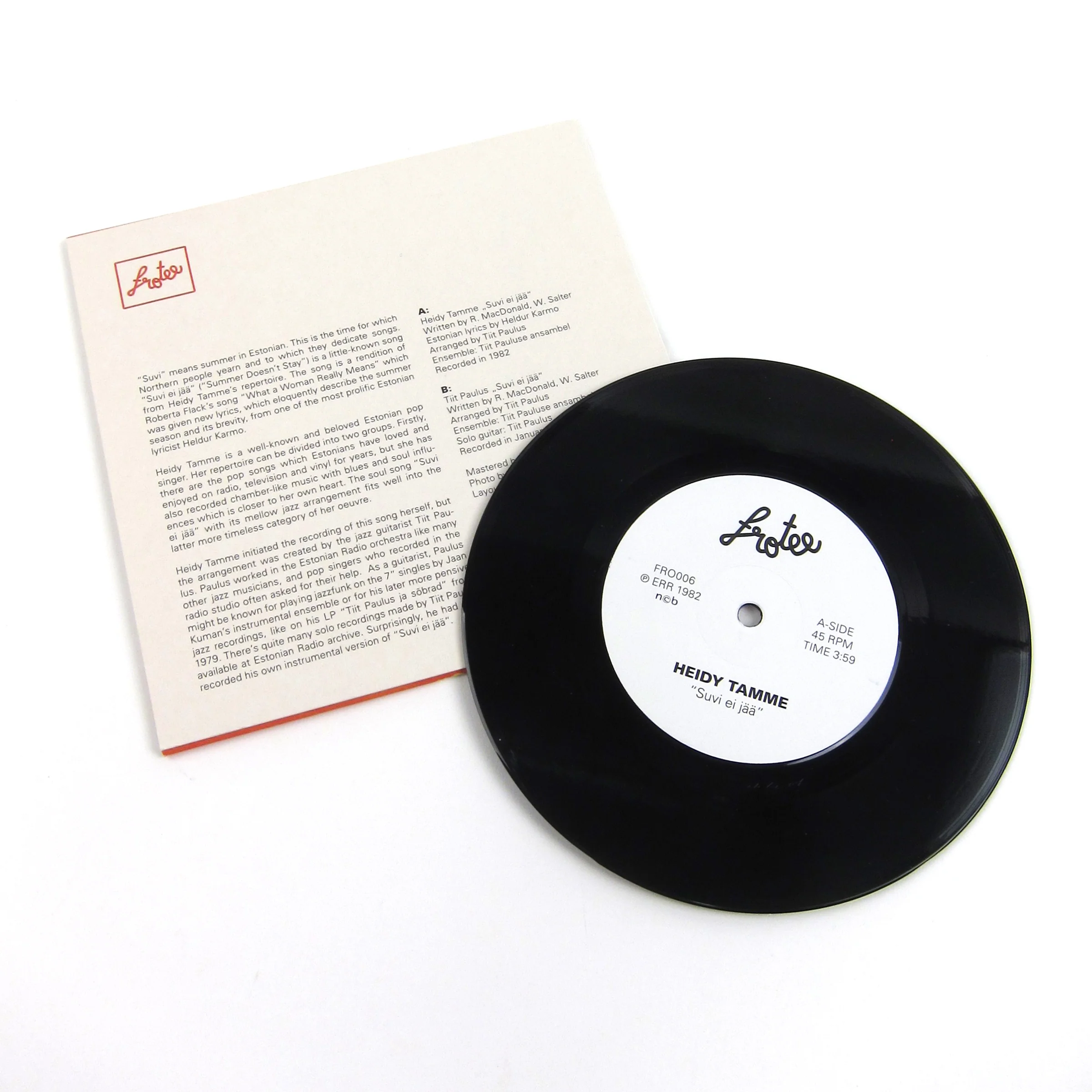 Heidy Tamme / Tiit Paulus: Suvi Vinyl 7" - Image 2