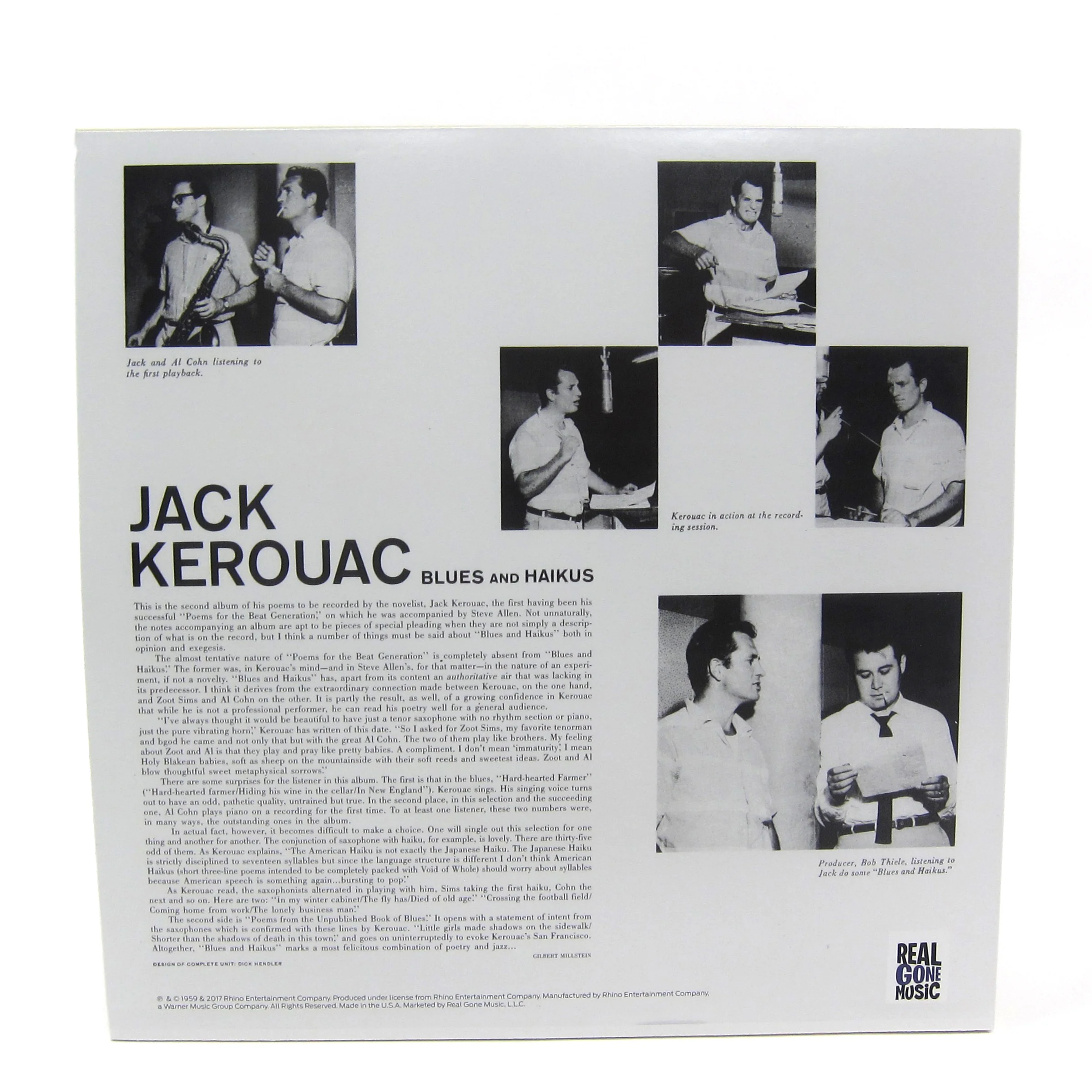Jack Kerouac Feat. Al Cohn and Zoot Sims: Blues And Haikus (Clear Colored Vinyl) Vinyl LP - Image 2