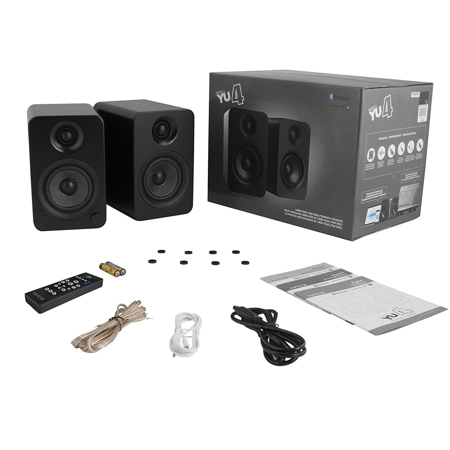 Kanto: YU4 Powered Bookshelf Speakers - Matte Black (YU4MB) - Image 7
