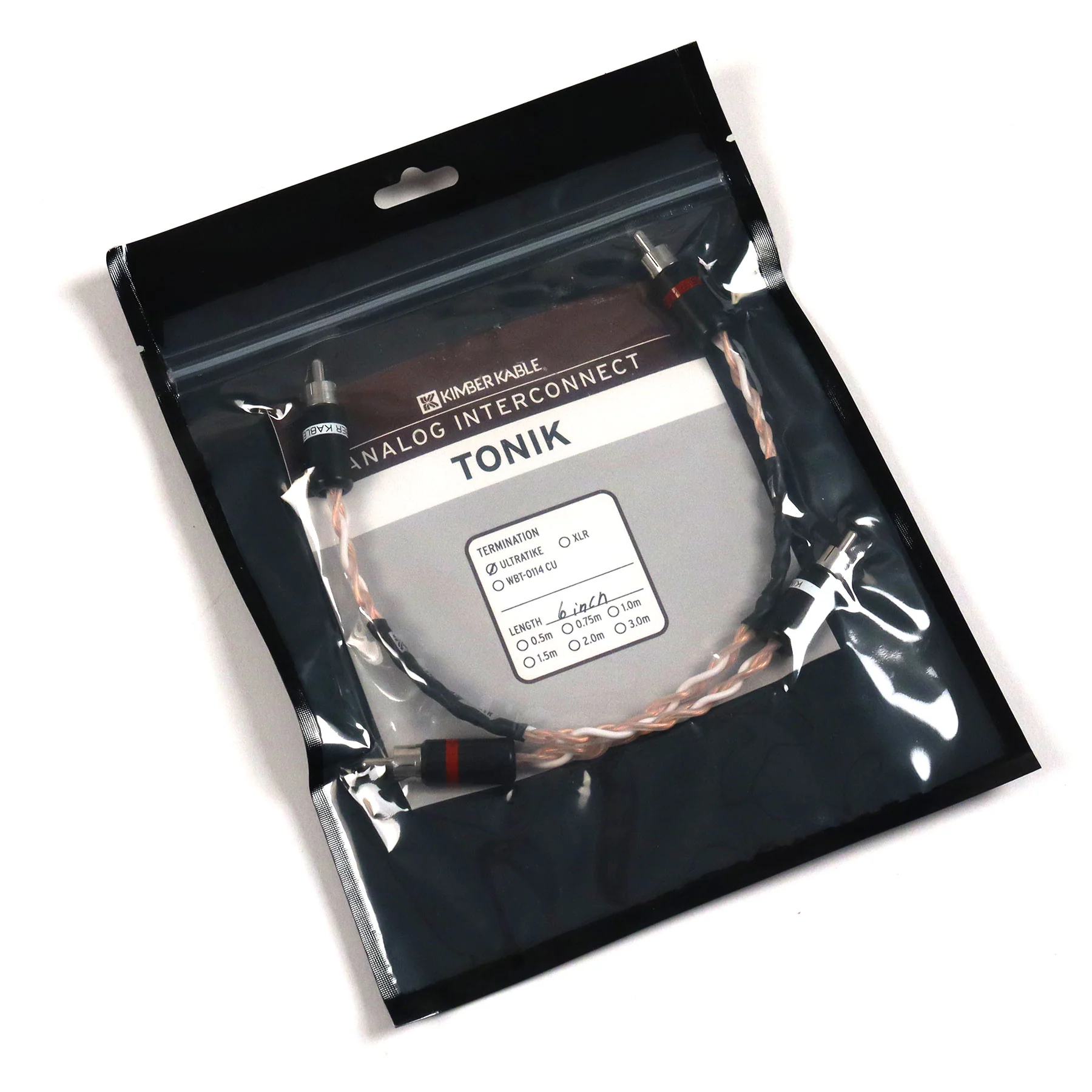 Kimber Kable: Tonik RCA to RCA Interconnect Cable for Components - 6" (Open Box Special) - Image 4