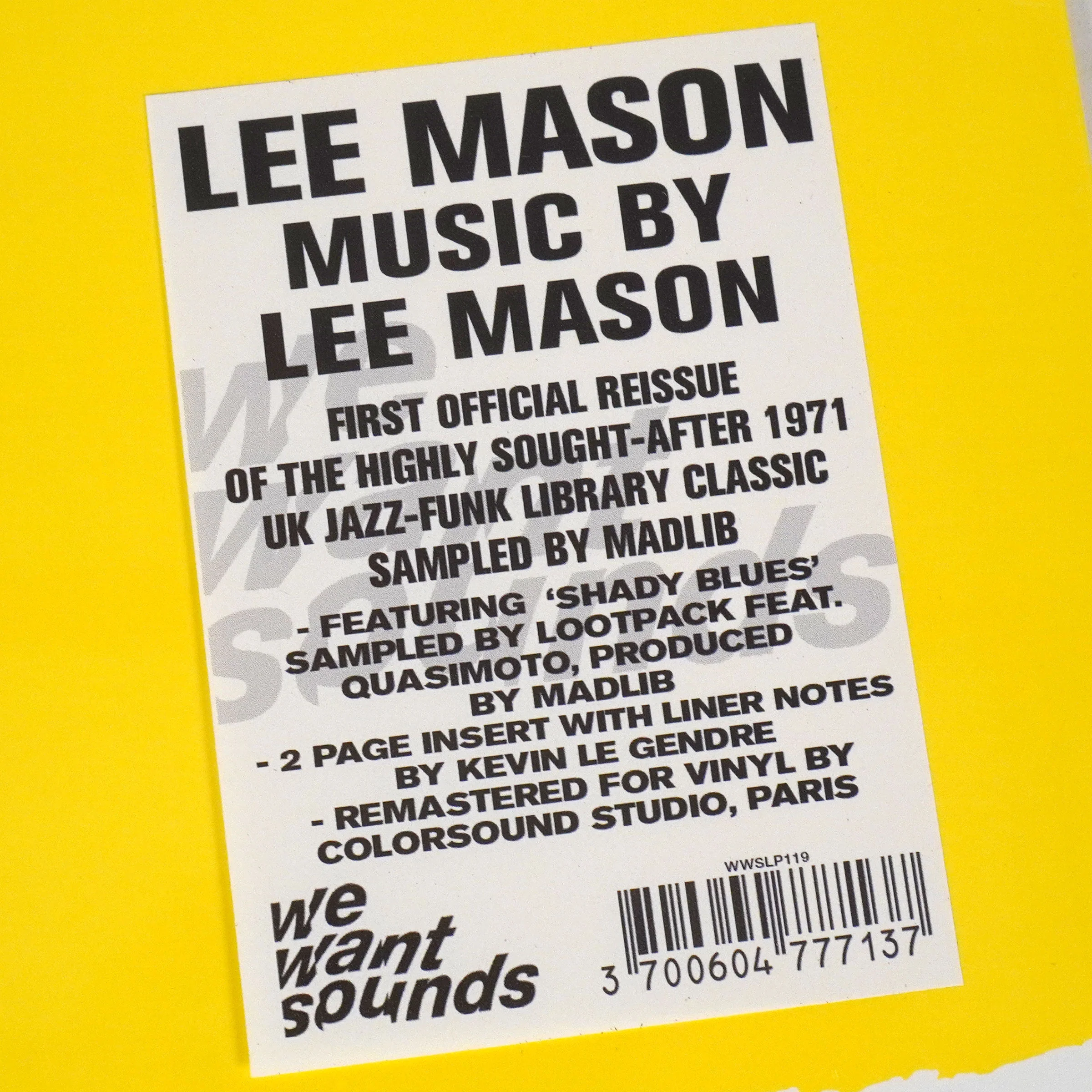 Lee Mason: Music By Lee Mason Vinyl LP - Image 4