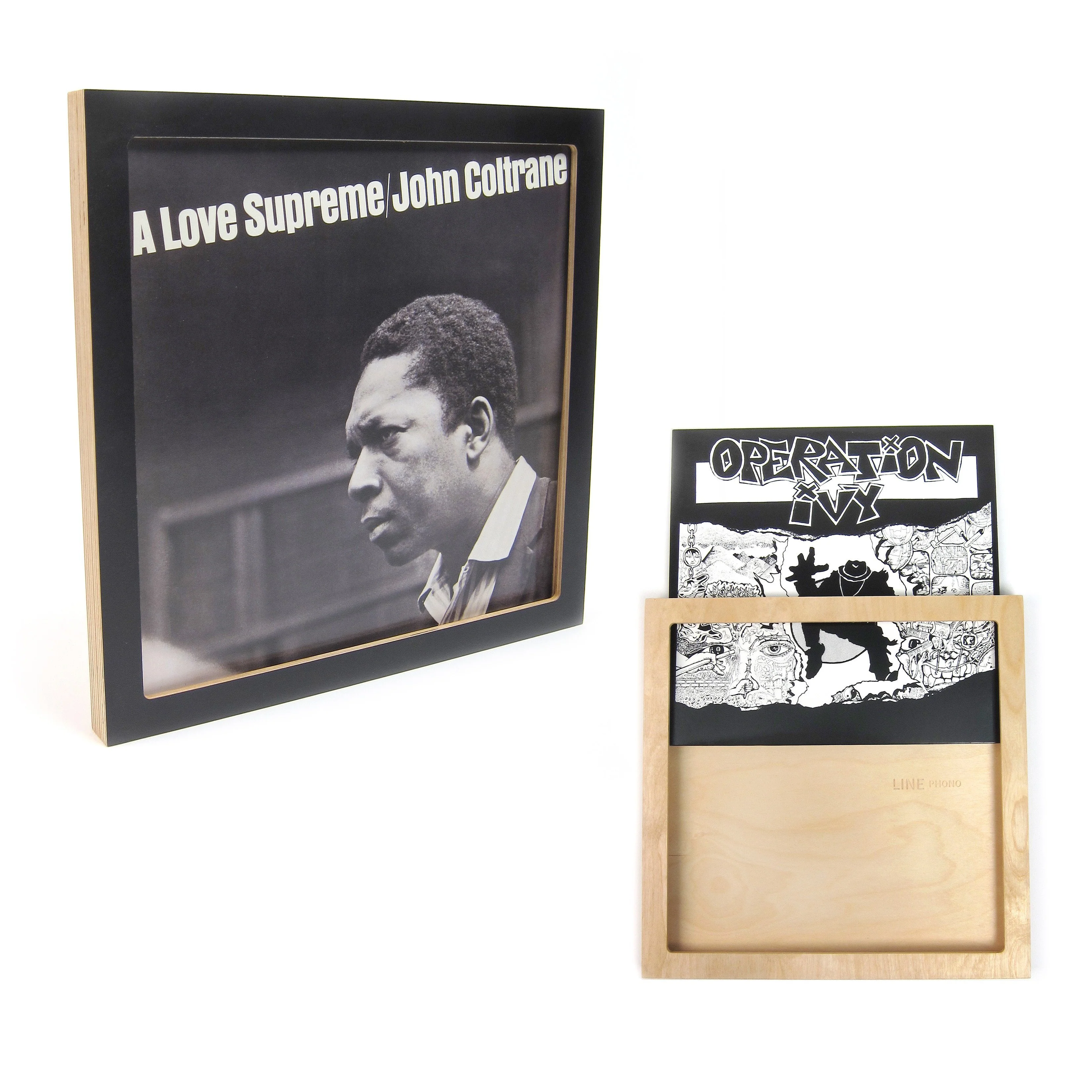 Line Phono: Premium Vinyl Record Frame - Baltic Birch, Made In The USA