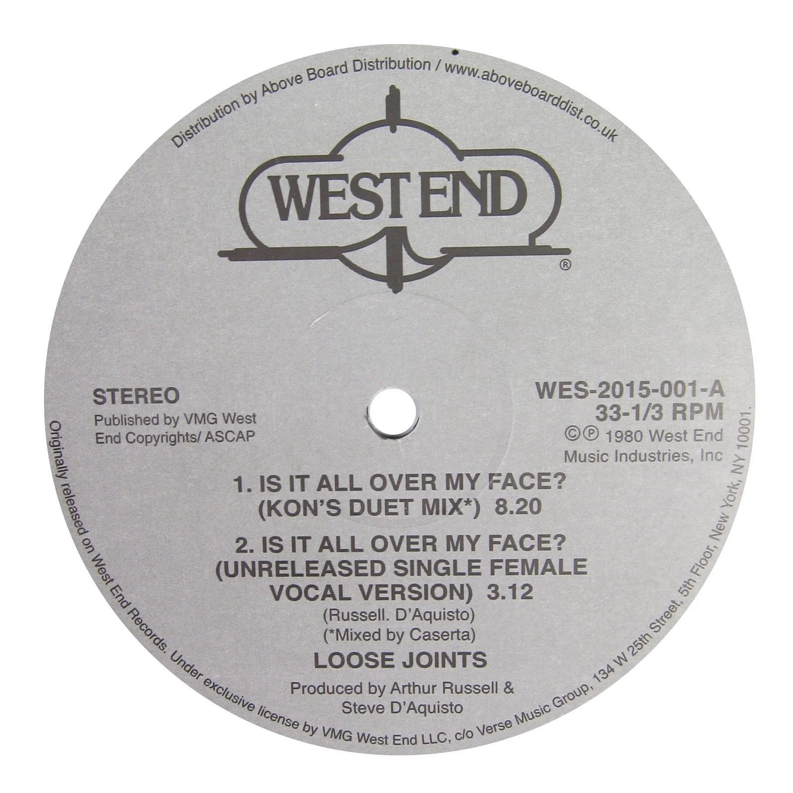 Loose Joints: Is It All Over My Face? (Kon Edit) Vinyl 12"