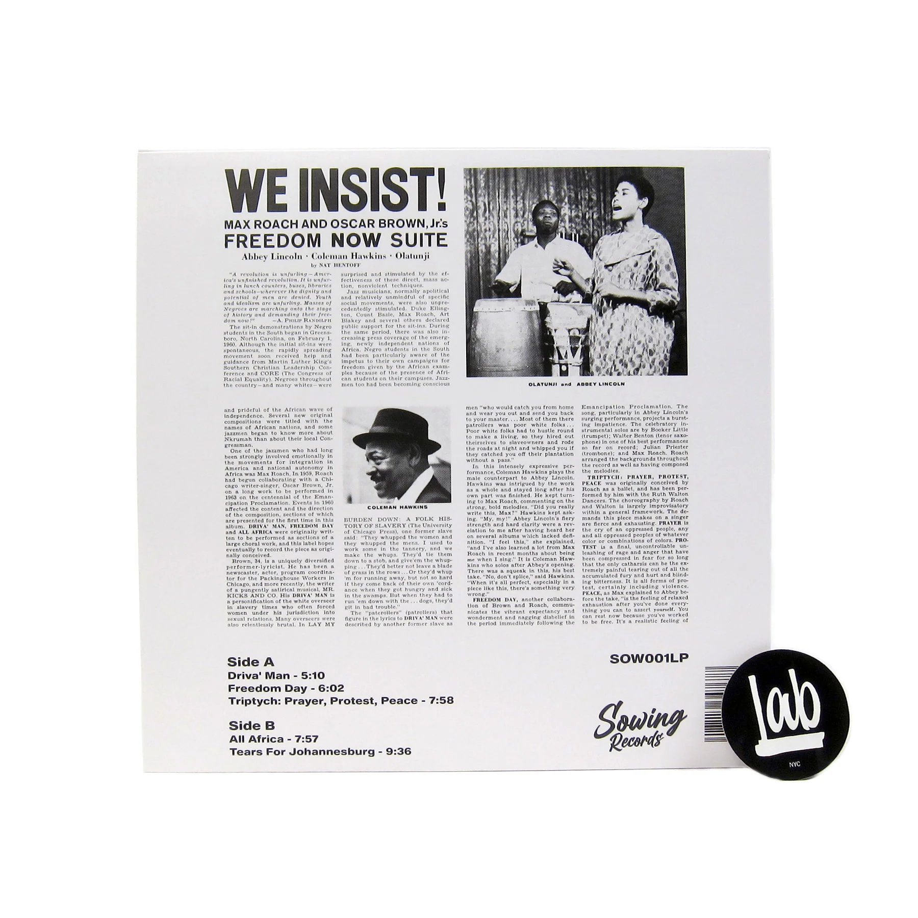 Max Roach: We Insist! Max Roach's Freedom Now Suite (Colored Vinyl) Vinyl LP - Image 3