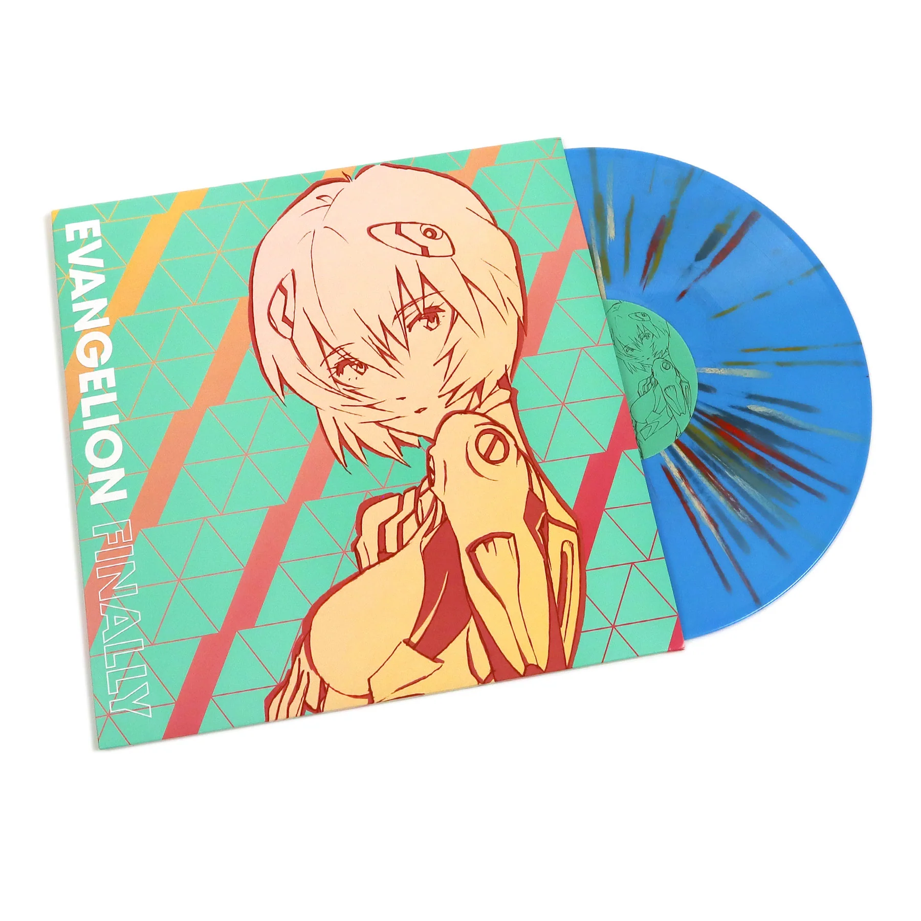 Neon Genesis Evangelion: Evangelion Finally Soundtrack (Blue Rei-nbow Splatter Colored Vinyl) Vinyl 2LP