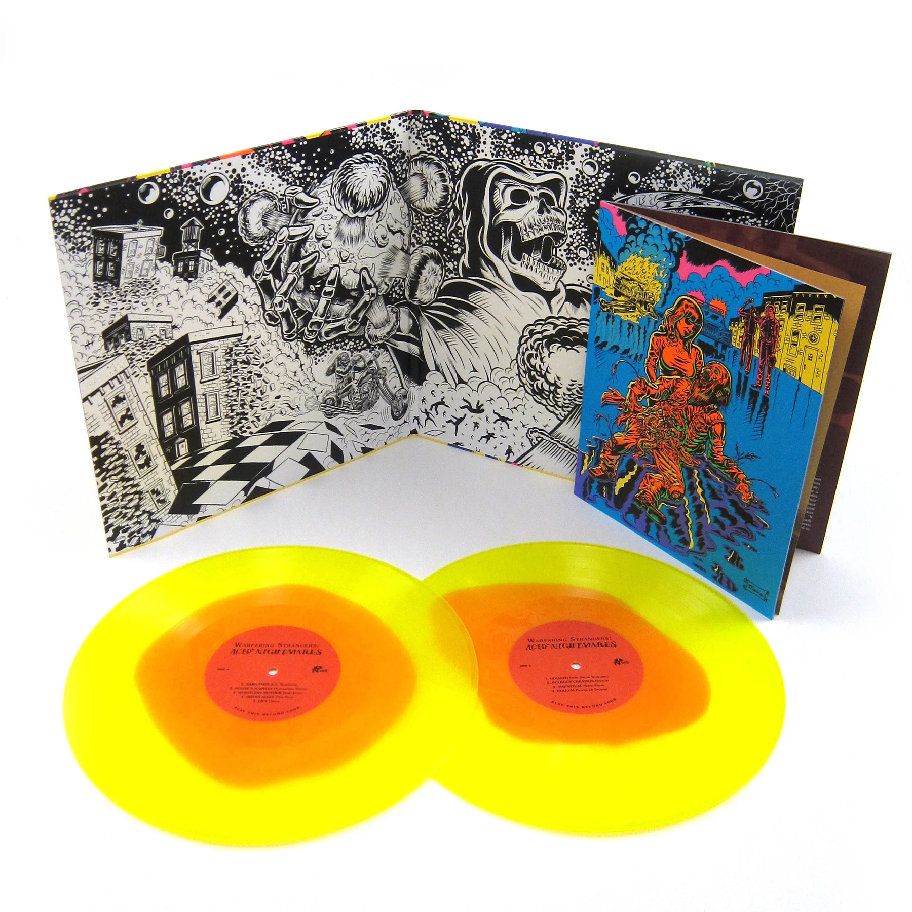 Numero Group: Warfaring Strangers - Acid Nightmares (Yellow & Orange Colored Vinyl) Vinyl 2LP - Image 2