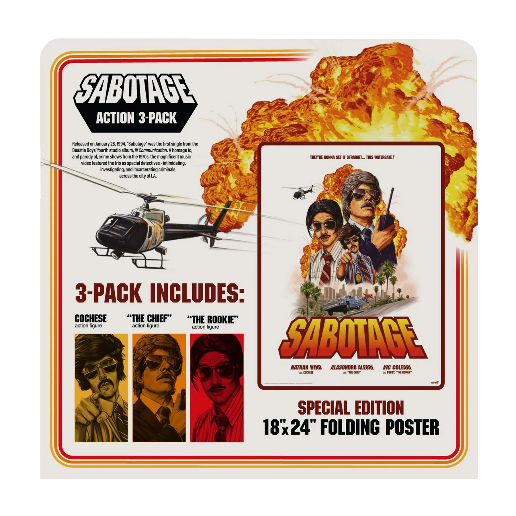 Super7: Beastie Boys Sabotage ReAction Figure Set - Image 4