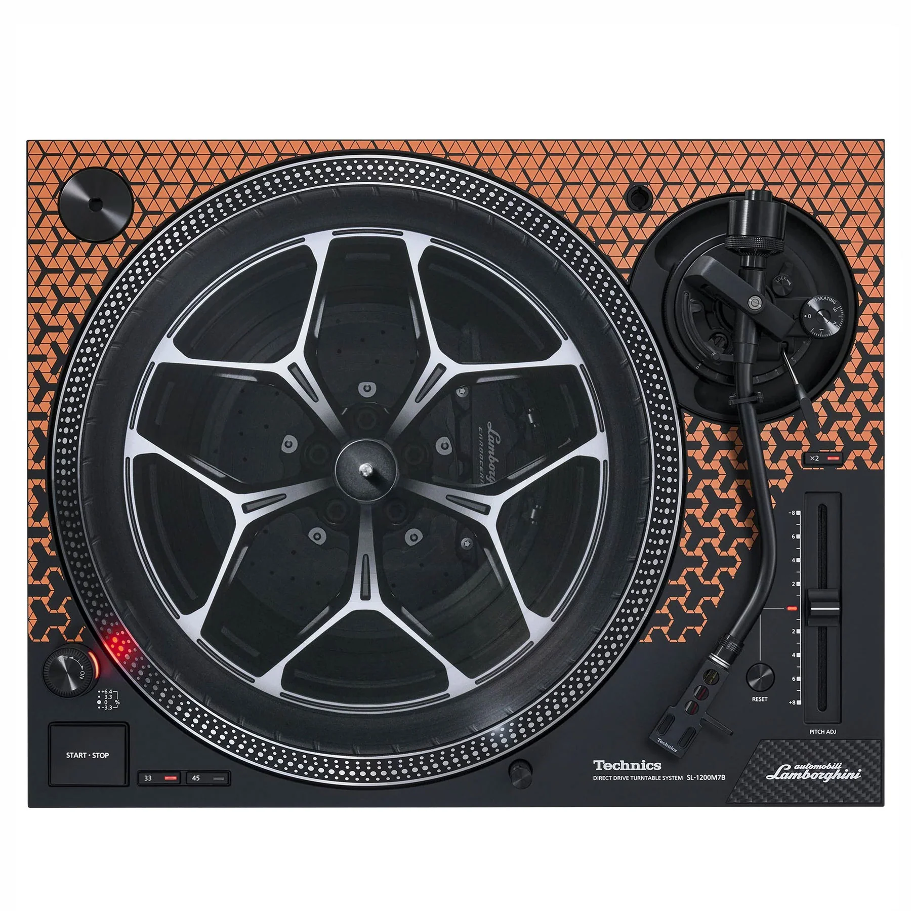 Technics: SL-1200M7BD Automobili Lamborghini Turntable - Orange (Open Box Special) - Image 3
