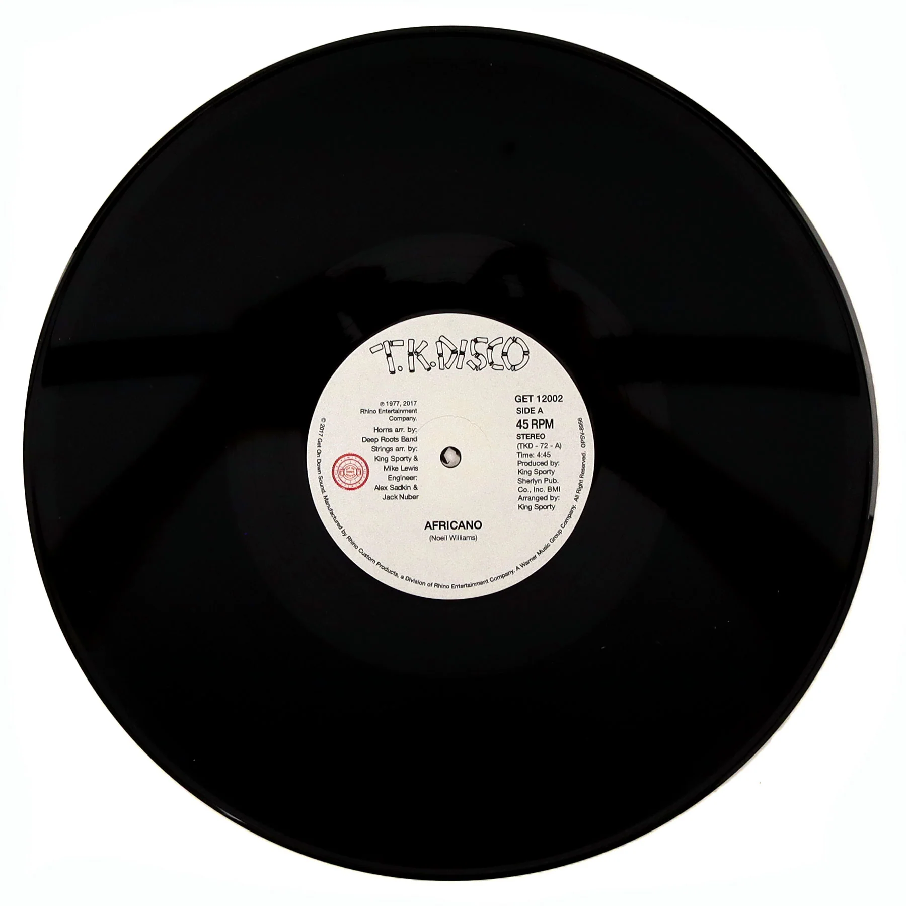 Timmy Thomas: Africano / Why Can't We Live Together Vinyl 12" - Image 4