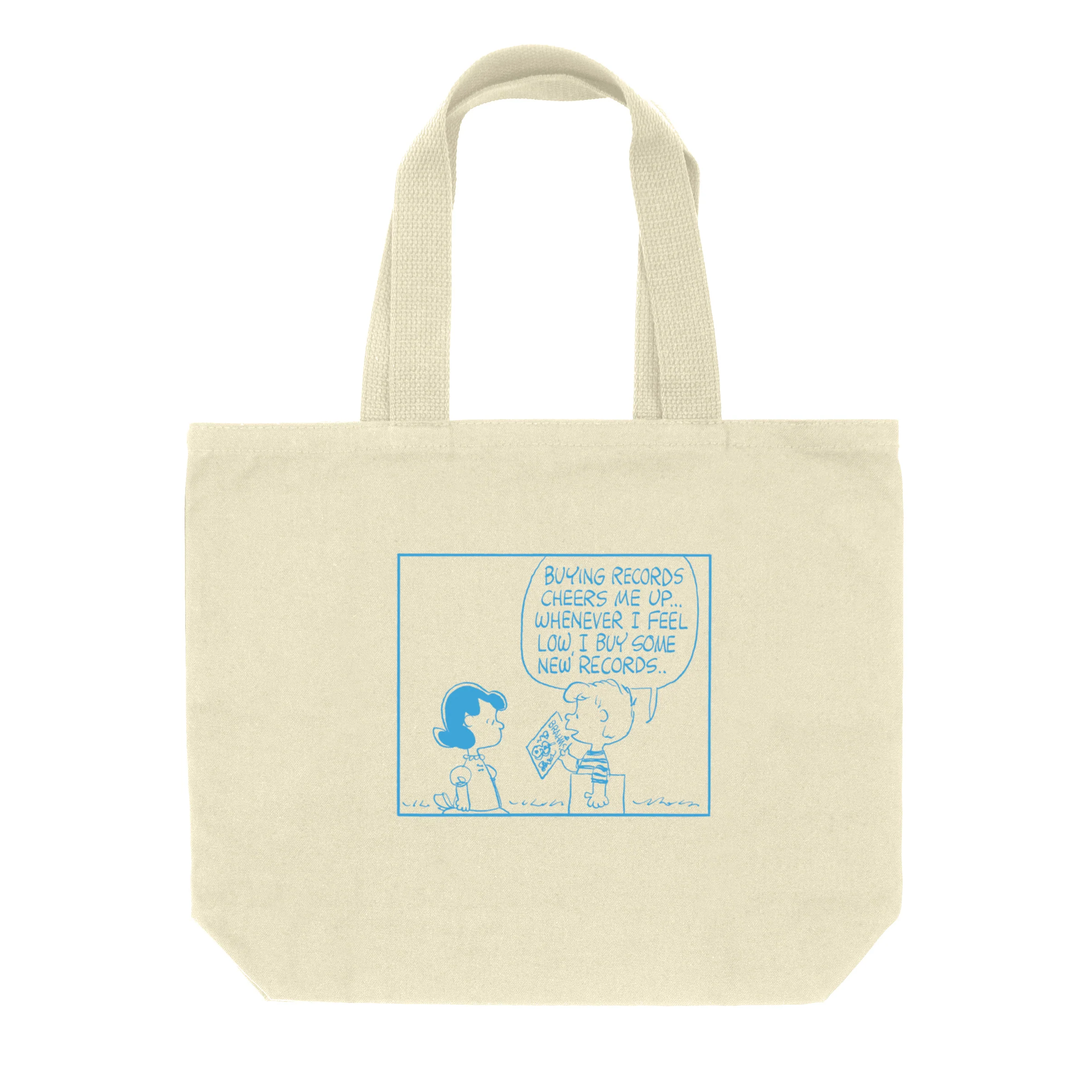Turntable Lab: Peanuts Record Shopping Tote - Natural