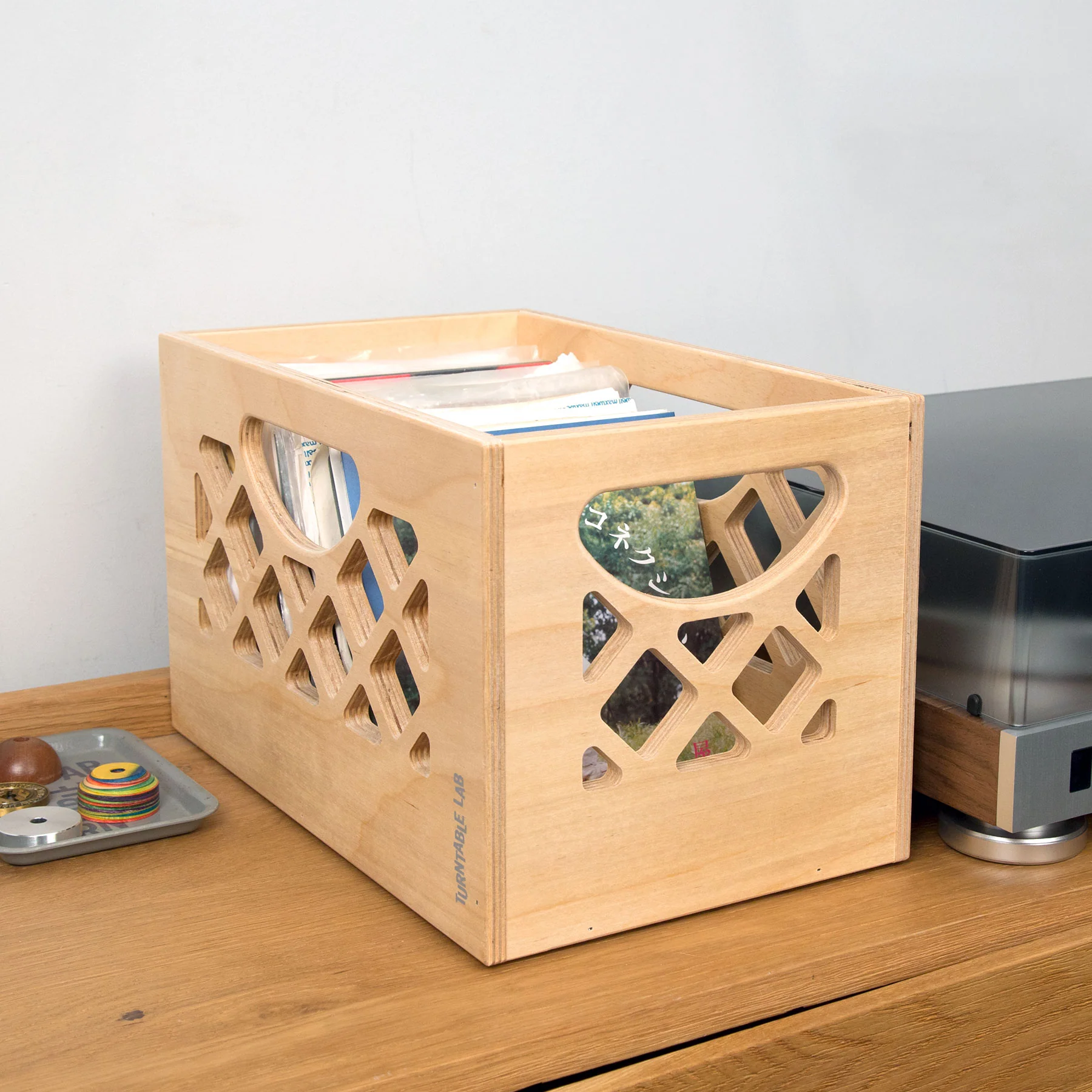 Turntable Lab: Browser Wooden Record Storage Crate for 7" / LPs