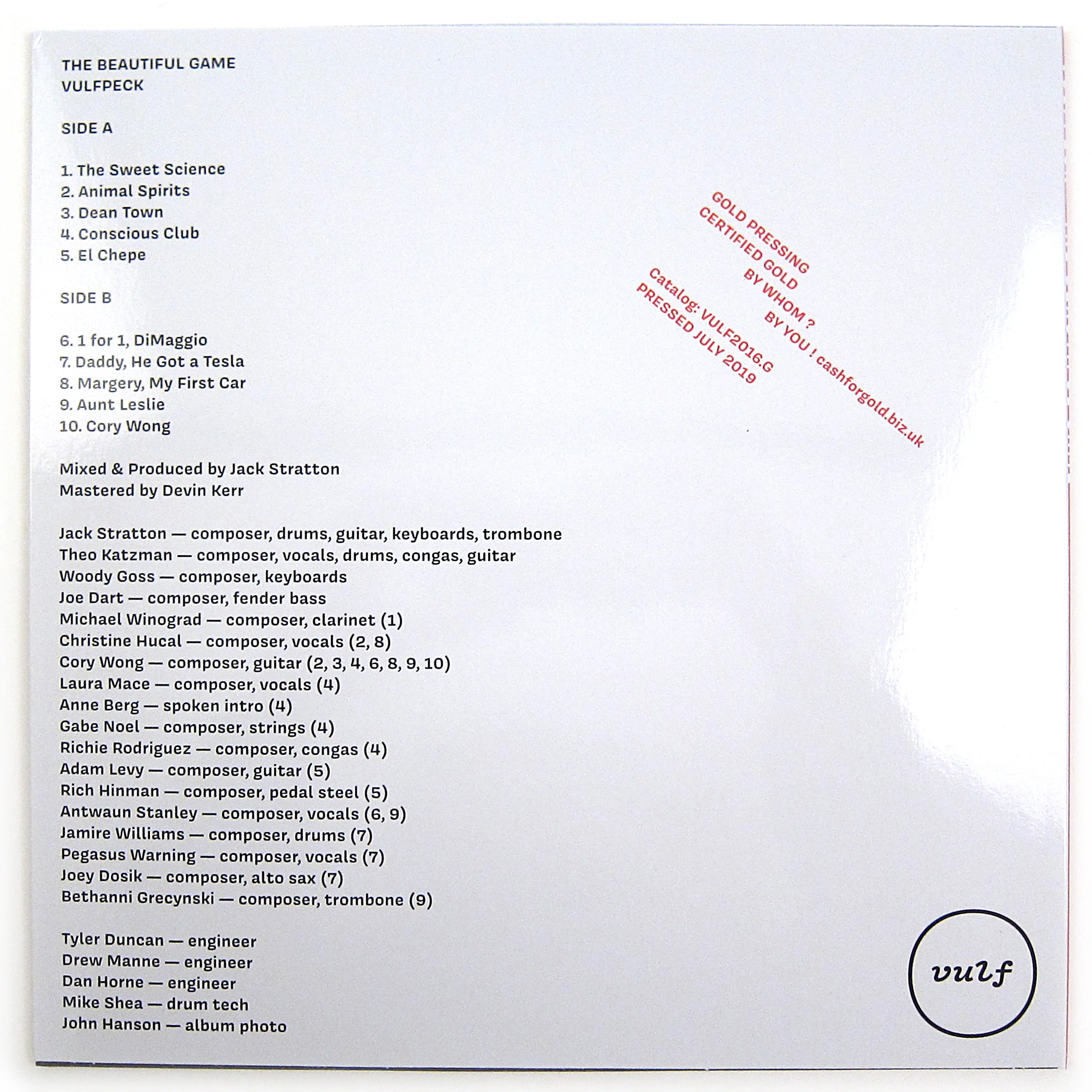 Vulfpeck: The Beautiful Game (Colored Vinyl) Vinyl LP - Image 2